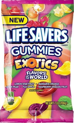 (Price/case)Lifesavers Gummies Exotics 7 Ounce Bag - 12 Per Case