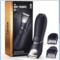 Trimmer for Men, IPX7 Waterproof Trimmer with Ceramic Blade, Body Groomer for Pubic/Body/Groin Grooming, Electric Razor Shavers, USB-C Charging 