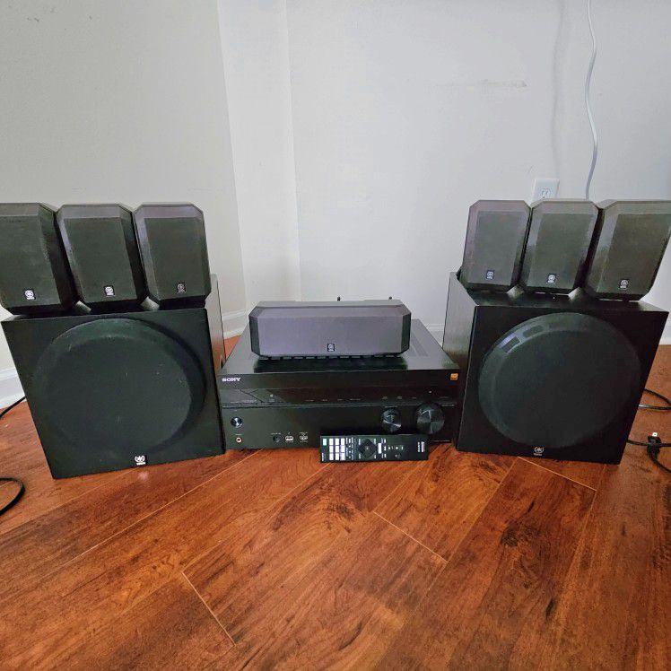 Sony Home Theater 7.2 surround AVR 7 speakers 2 subs