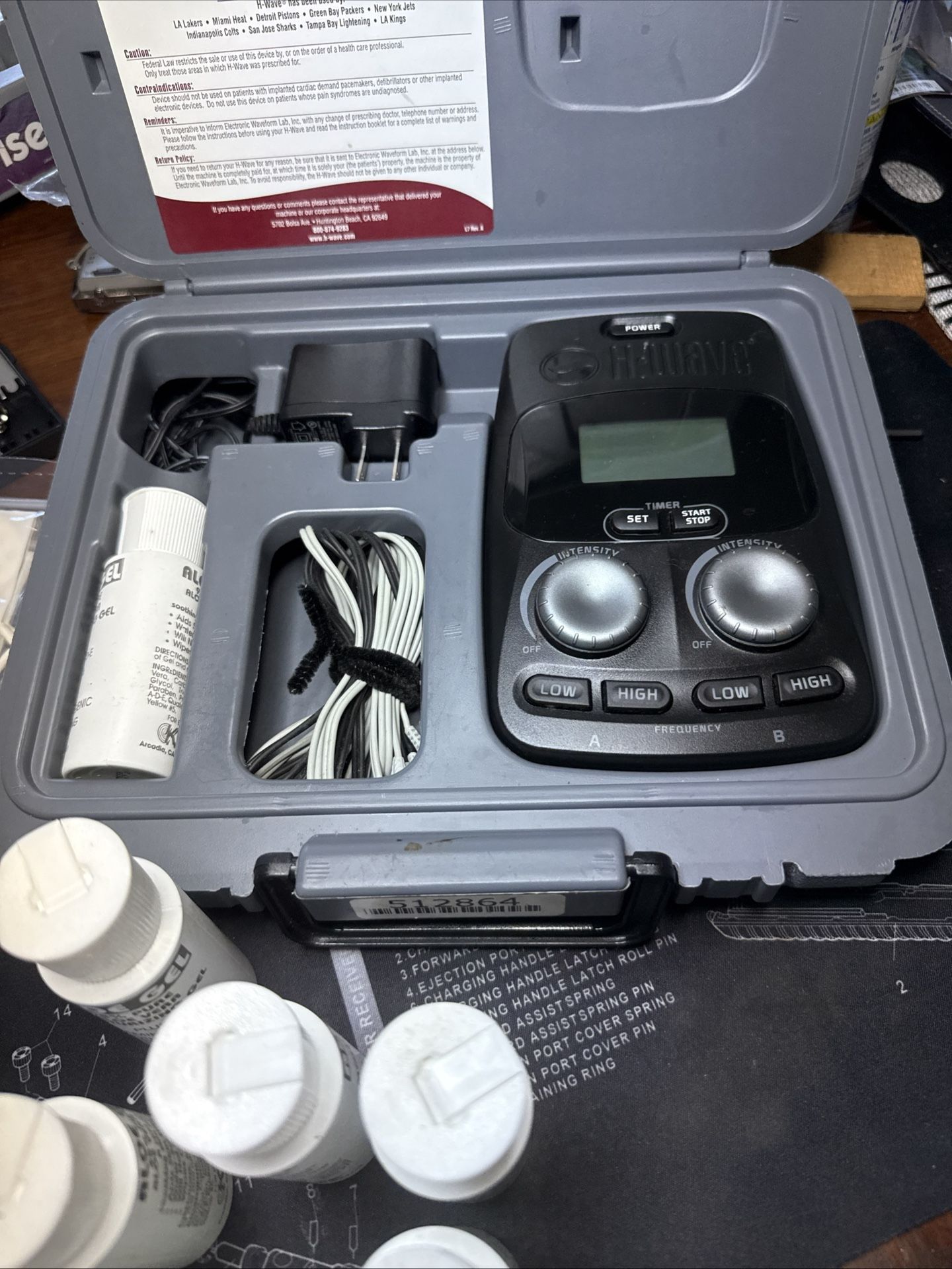 H-Wave Model #4 portable stim unit — tested, complete kit, gently used