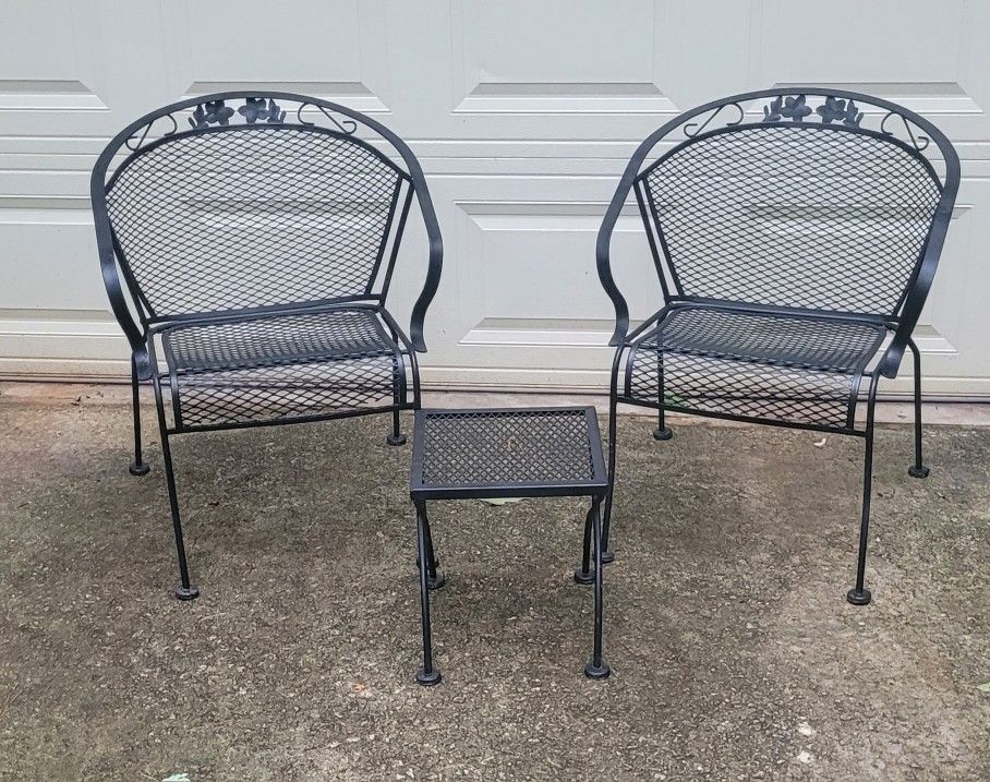 3pc Wrought Iron Patio Furniture Set