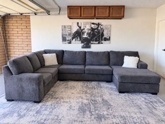 Gray sectional sofa couch sala