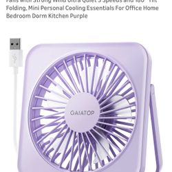 USB Operated Desk Fan (Lavender)