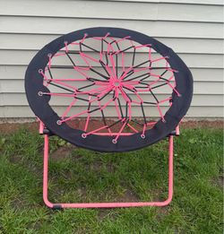 Pink/Black Folding Bungee Chair