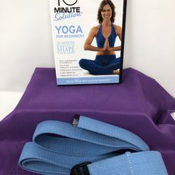 Exercise DVD- 10 minute Solution Yoga for Beginners-Yoga Strap Included!