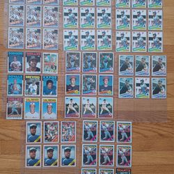 Lot of (73) cards...1985, 1986, 1988 Topps rookies, stars, and minor stars