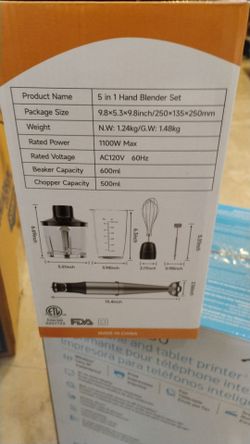 5 in 1 Hand Blender set