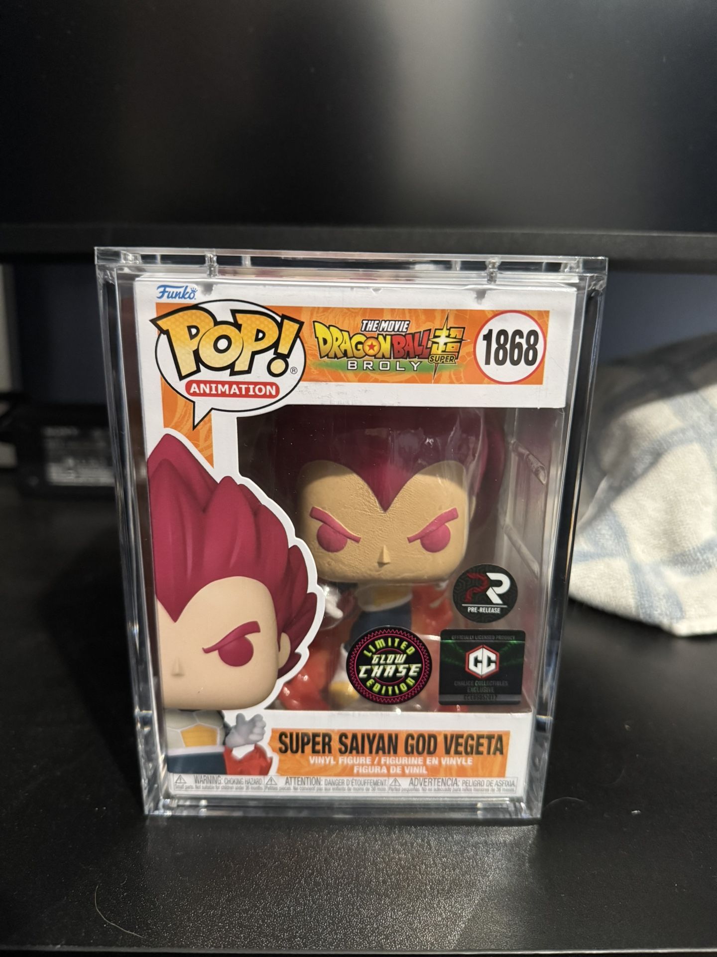 Funko Pop Dragon Ball Z (super) Super Saiyan God Vegeta Pr Chalice Glow In The Dark Chase