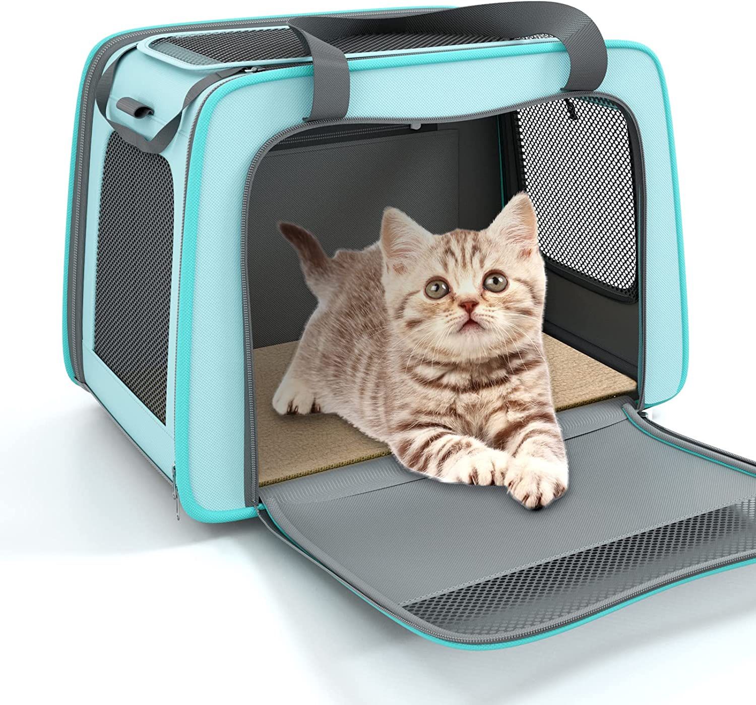 Cat Carrier Airline Approved Pet Carrier for Dog Collapsible Travel Cat Carrier Small Medium Dog Carriers Puppy Carrier