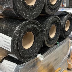 OVER 100 Rolls In Stock! RUBBER FLOORING GYM FLOOR - COMMERCIAL GRADE! Heavy Duty Indestructible, Better Than Horse Stall Mats 