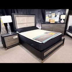 4 PCS Queen Bedroom Set