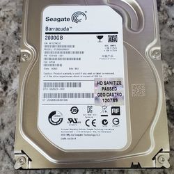 2 Seagate 3.5 7200rpm Hard Drives 