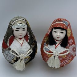 Vintage Japanese Hime Daruma Dolls