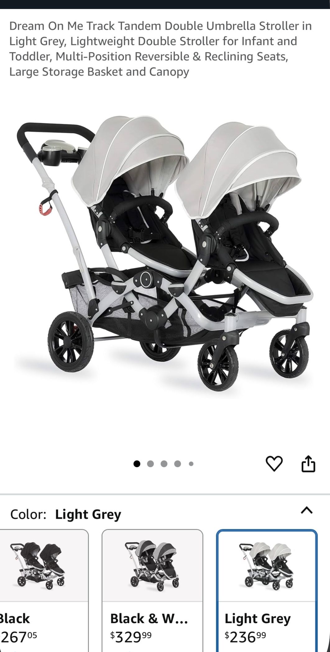 Dream On Me Double Stroller