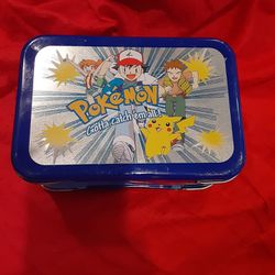 Vintage 1998 Pokemon Storage/lunch Tin Box