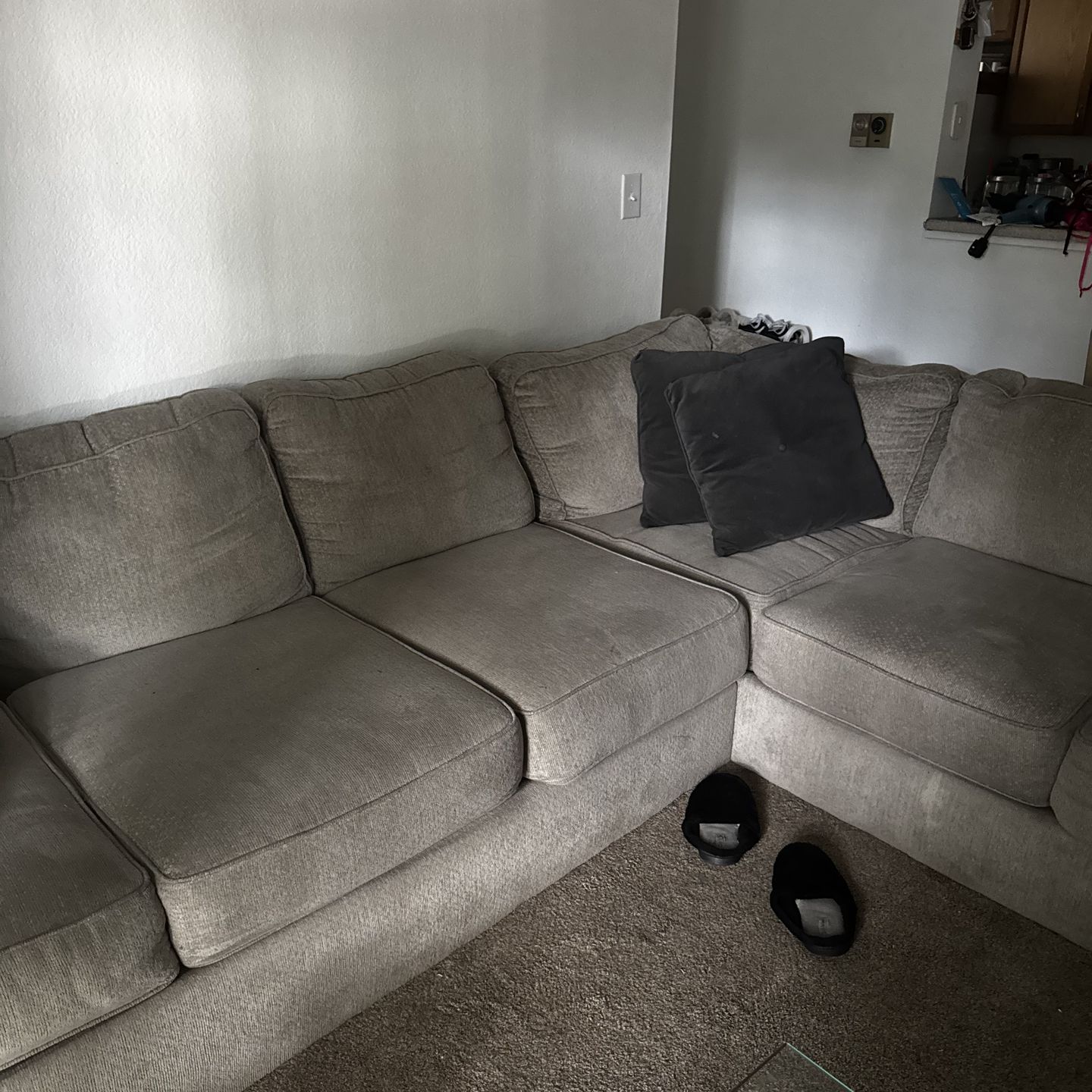 Sectional gray couch