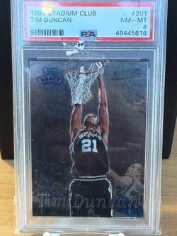 Tim Duncan 1997 Stadium Club RC PSA 8 Vintage NBA Grail HOF Core
