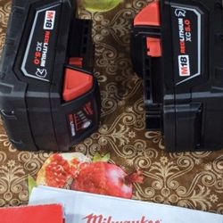 Milwaukee
M18 18-Volt 5.0 Ah Lithium-Ion XC Extended Capacity Resistant Battery two Pack