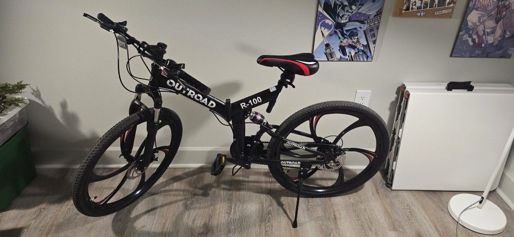 Black Folding Bike