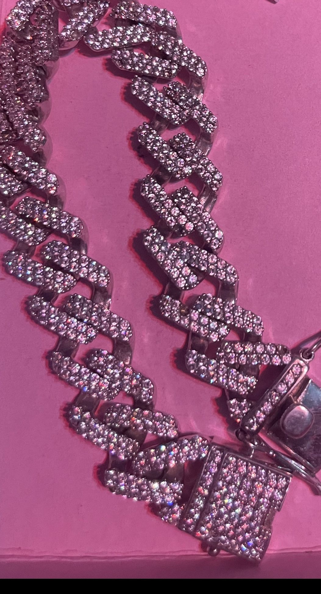 Cuban Link 925 Bracket Diamonds Are Real