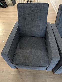 2 FabricUpholstery Recliner Chairs