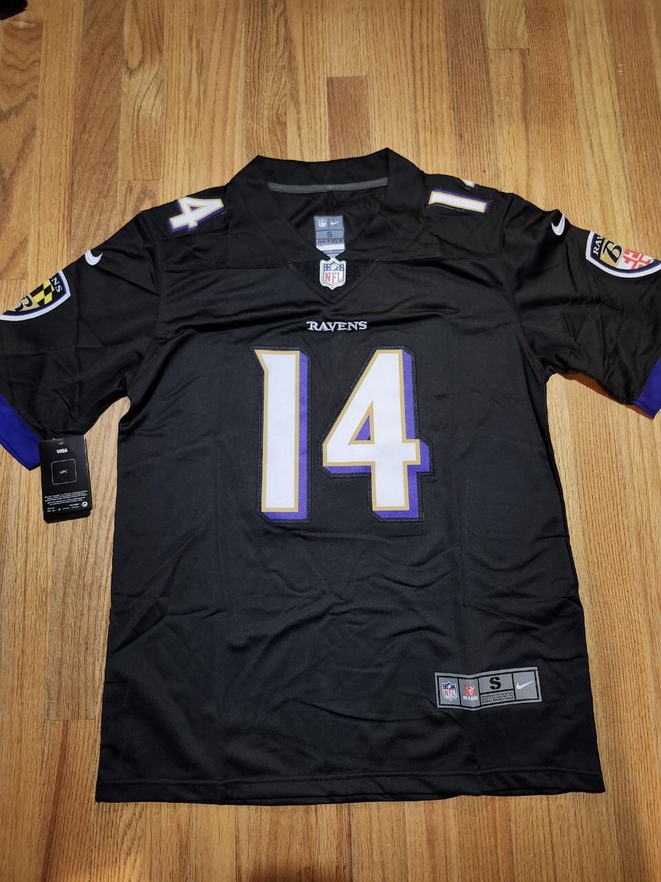 Baltimore Ravens football uniform No.14 Kyle Hamilton jersey