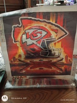 NFL Kansas City Chiefs Helmet Diamond Painting Complete KIT