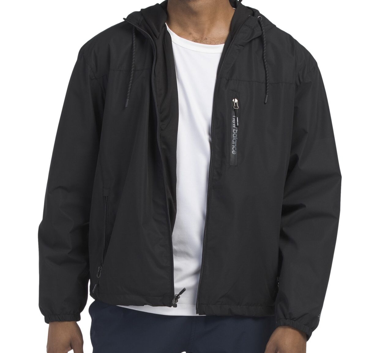 New Balance Mesh Lined Wind Jacket Black Mens size Small