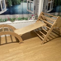 9 in 1 Extra Large Pikler/Montessori Triangle Set/Climbing Crawling Rocking Balance 