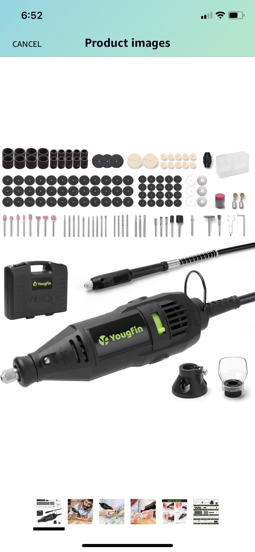 brand new Yougfin Power Rotary Tools, 6 Adjustable Speed Modes, 120V Corded Rotary Tool Kit Set