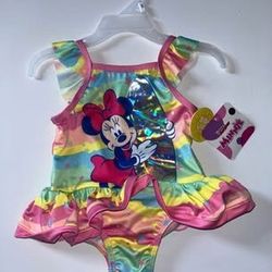 Néw infants Sz 12  months Disney junior Minnie Mouse one piece bathing suit