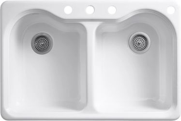 NEW Kohler Enamel Cast Iron Kitchen Sink