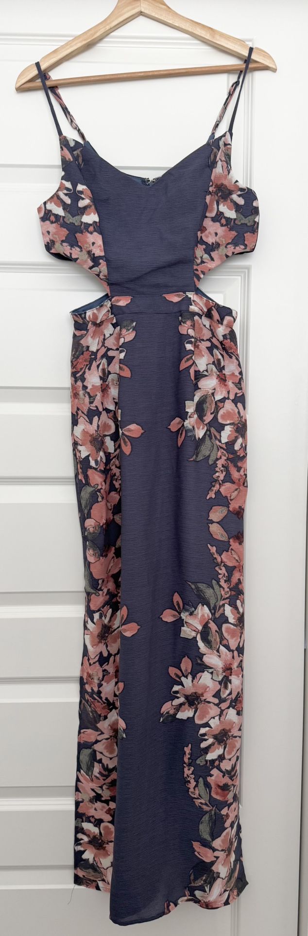 Floral Cut Out Maxi Dress - Size Small