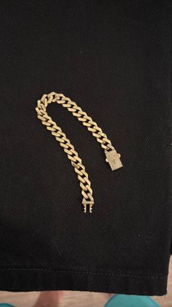 10k gold Franco/Cuban bracelet for men