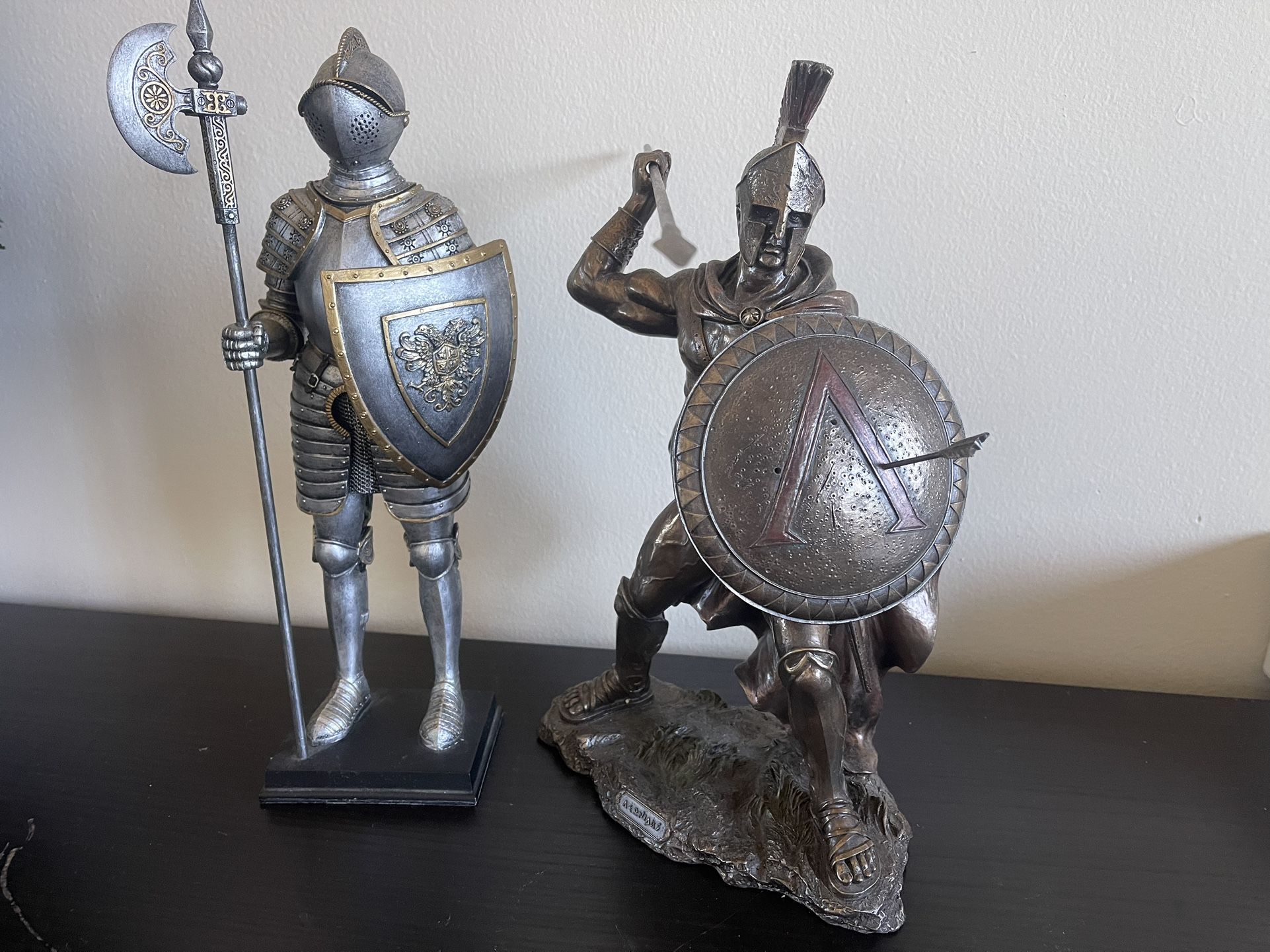 Warrior Statue Halberd Guard Spartan Decor