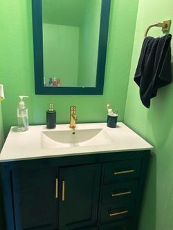 Bathroom vanity and mirror for sale
