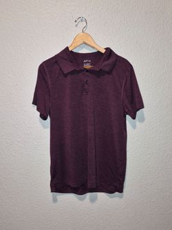APT 9 Men's Polo Shirt Burgundy Size: Large