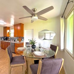 Glass Round Dining Set — Table + 4 Chairs (Great Condition)