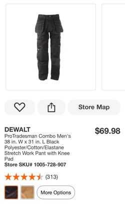 Genuine DeWalt ProTradesman Stretch Pant With Knee Pads 38 Inch W x 31 Inch L