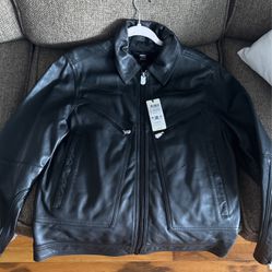 G Star Leather Jacket Brand New