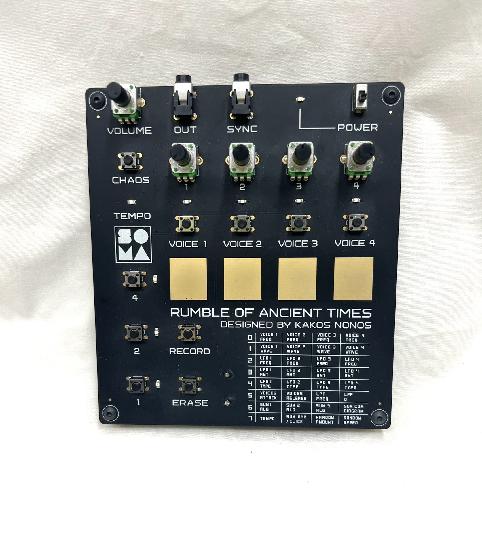Soma Rumble Of Ancient Times 8-bit Noise Synthesizer & sequencer