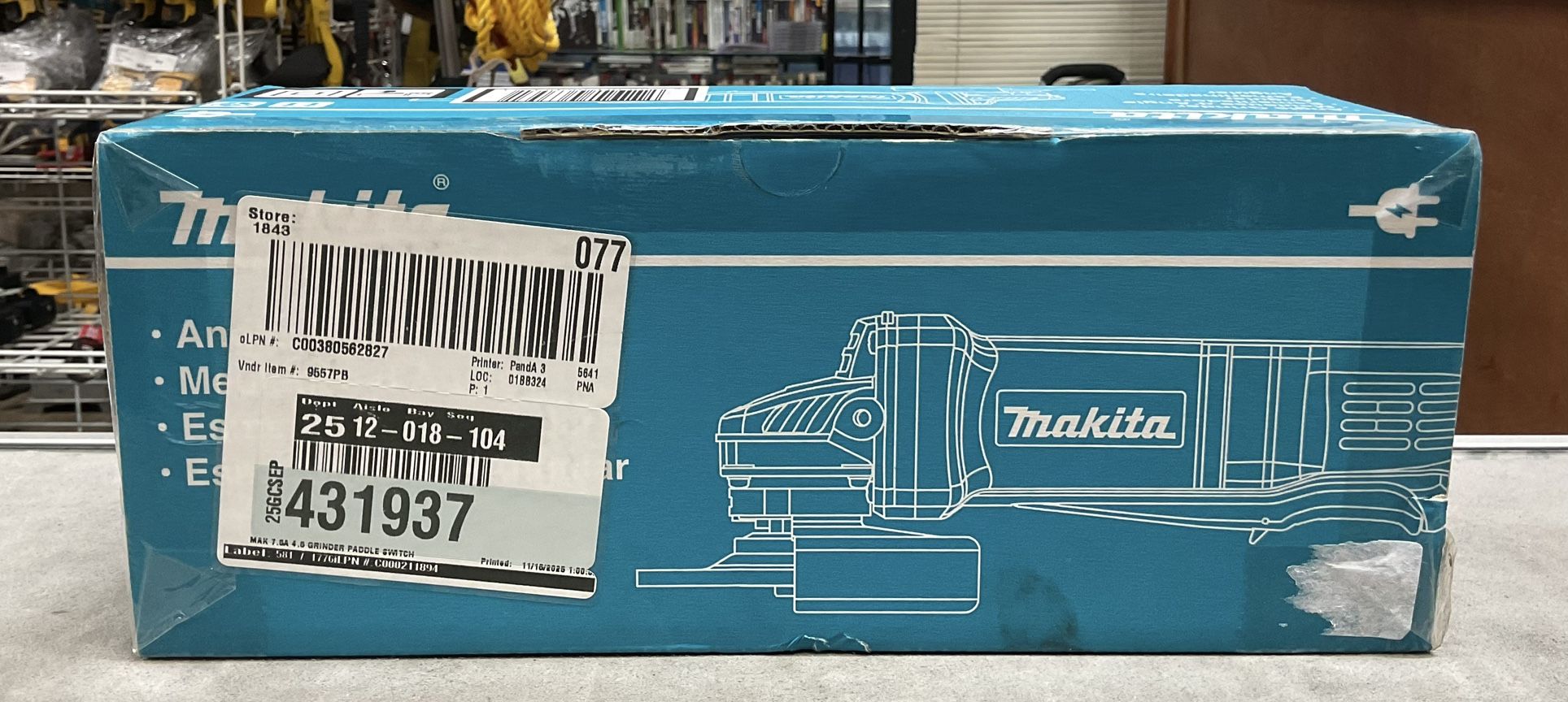 Makita 7.5 Amp 4-1/2 In Corded Paddle Switch Grinder