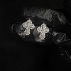 Diamond Cross Earrings 