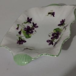 SHELLEY FINE BONE CHINA ENGLAND PORCELAIN ASHTRAY TRAY - RING HOLDER 5"×4" - A1000