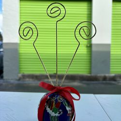 Christmas Ornament Decoration with 3 Photo/Card Holder