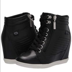 Harley Davidson Parkdale Laced Wedge Boots