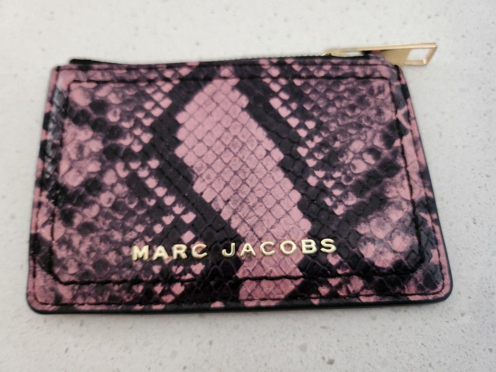 Mark Jacobs Slim Pink Snakeskin Wallet