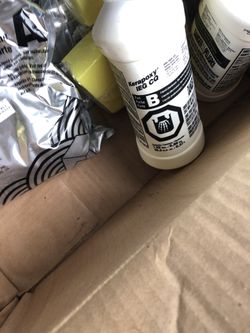 Epoxy grout two baches color gray