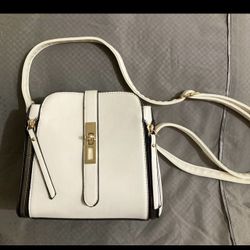 White Faux Leather Purse
