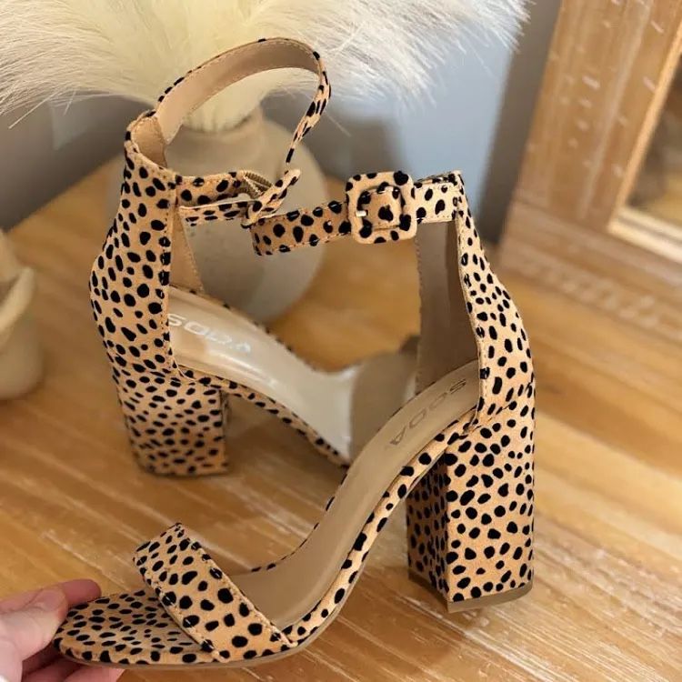 Soda Leopard print heels